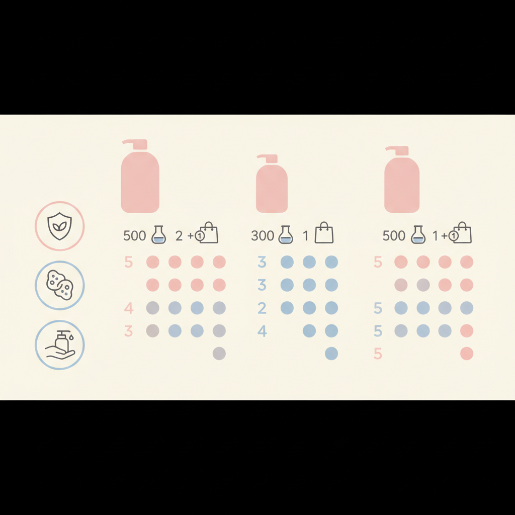 신생아 로션 저자극 성분·보습 성분·사용 편의 3축 등급 인포그래픽 — babygrade Editorial Team 2026