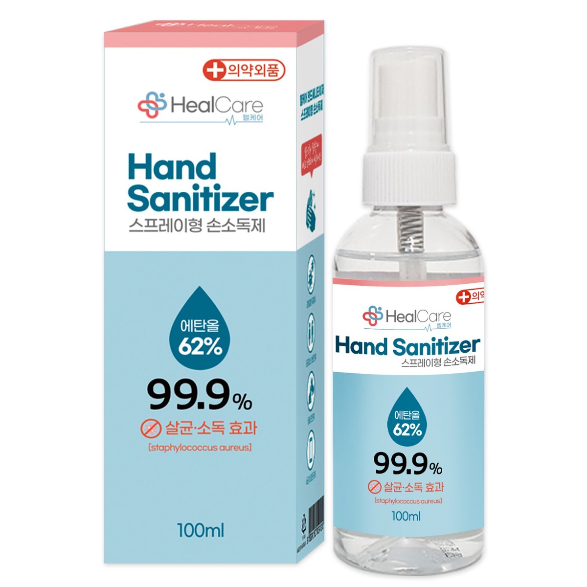 헬케어 의약외품 뿌리는 손소독제 세니타이저 스프레이 100ml × 3개 - 9,400원