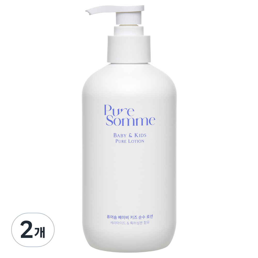 퓨어솜 베이비 키즈 아토 케어 특허성분 민감성 진정 순수 로션, 2개, 360ml - 38,990원