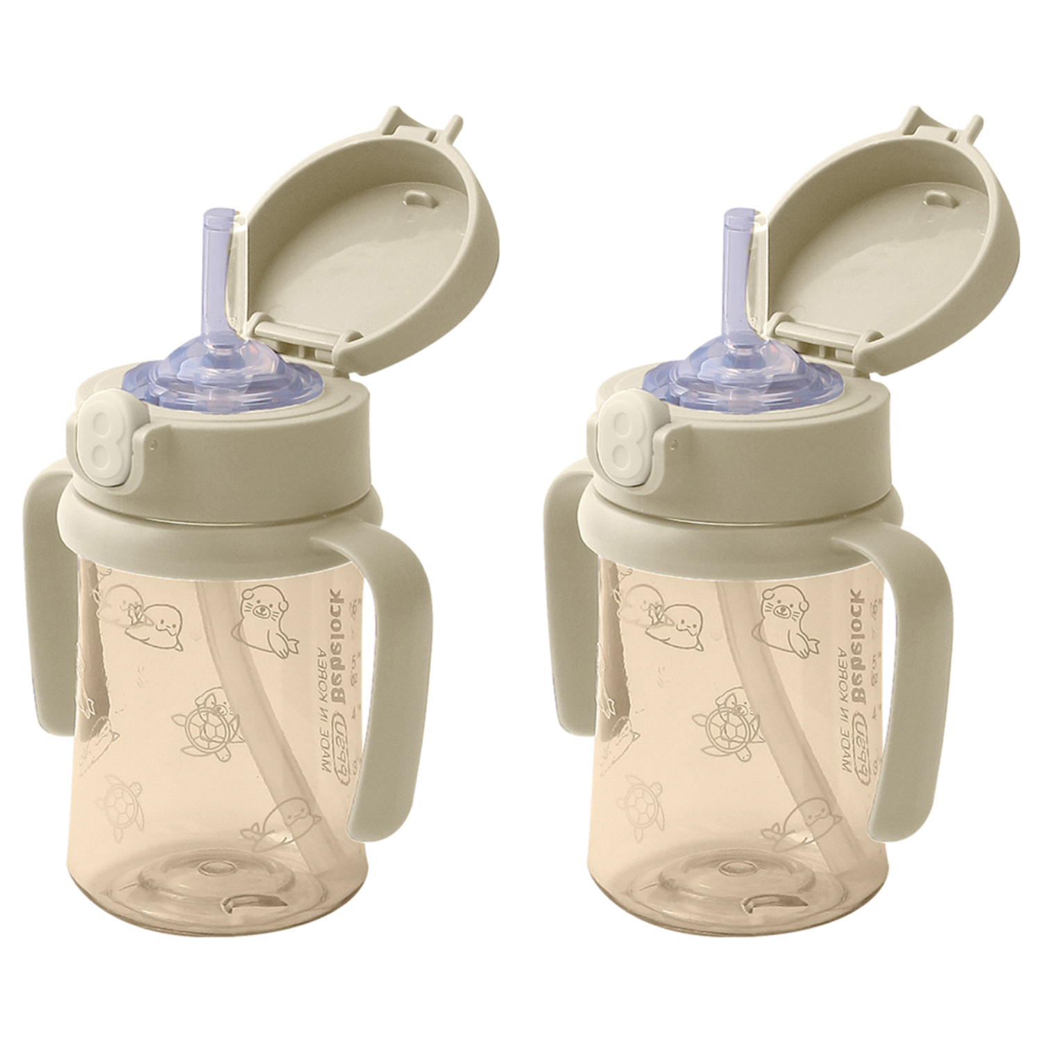 베베락 국내 제조 아이와 PPSU 원터치 빨대컵 210ml 2개 - 37,800원