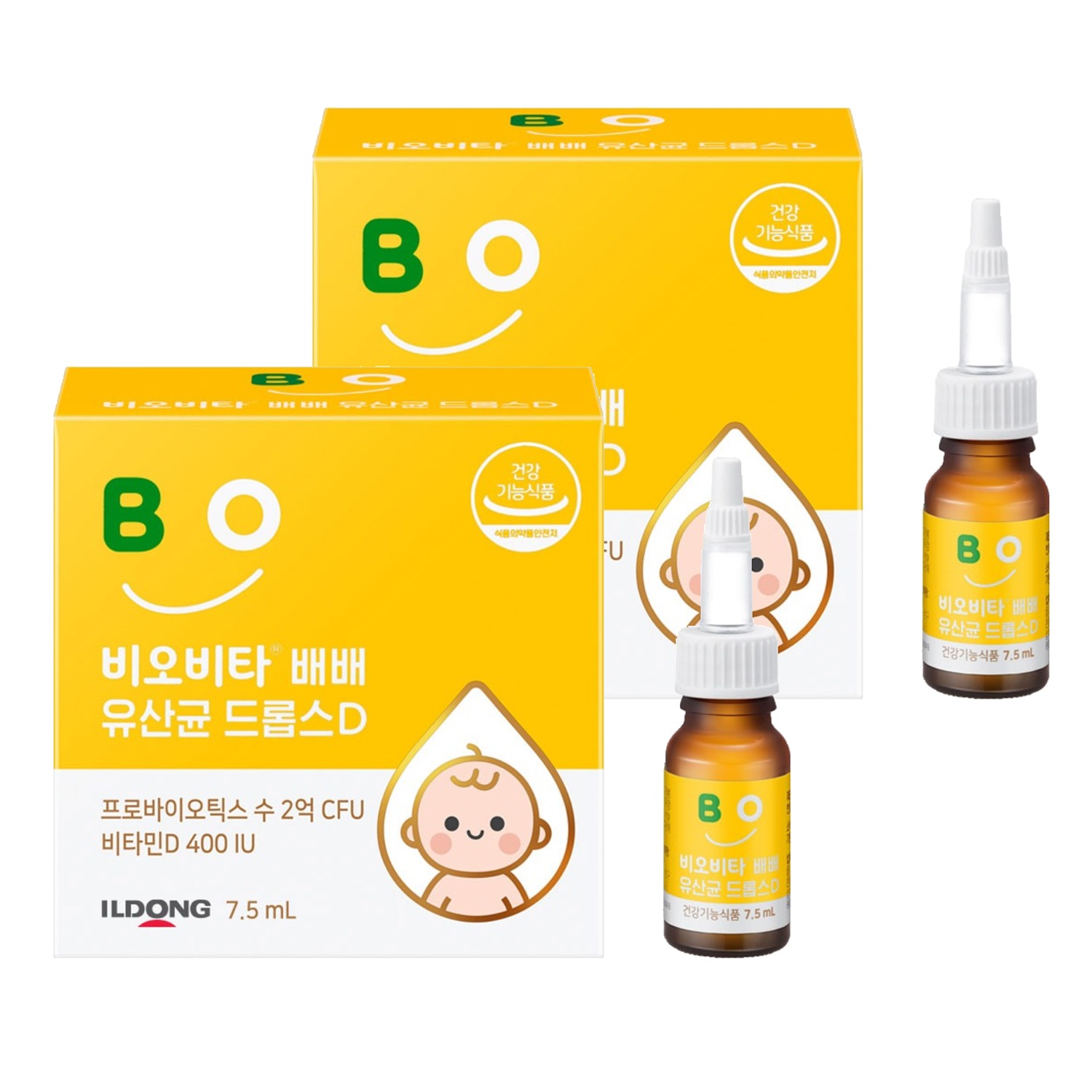 비오비타 유아 배배 유산균 드롭스D, 7.5ml, 2개 - 48,800원