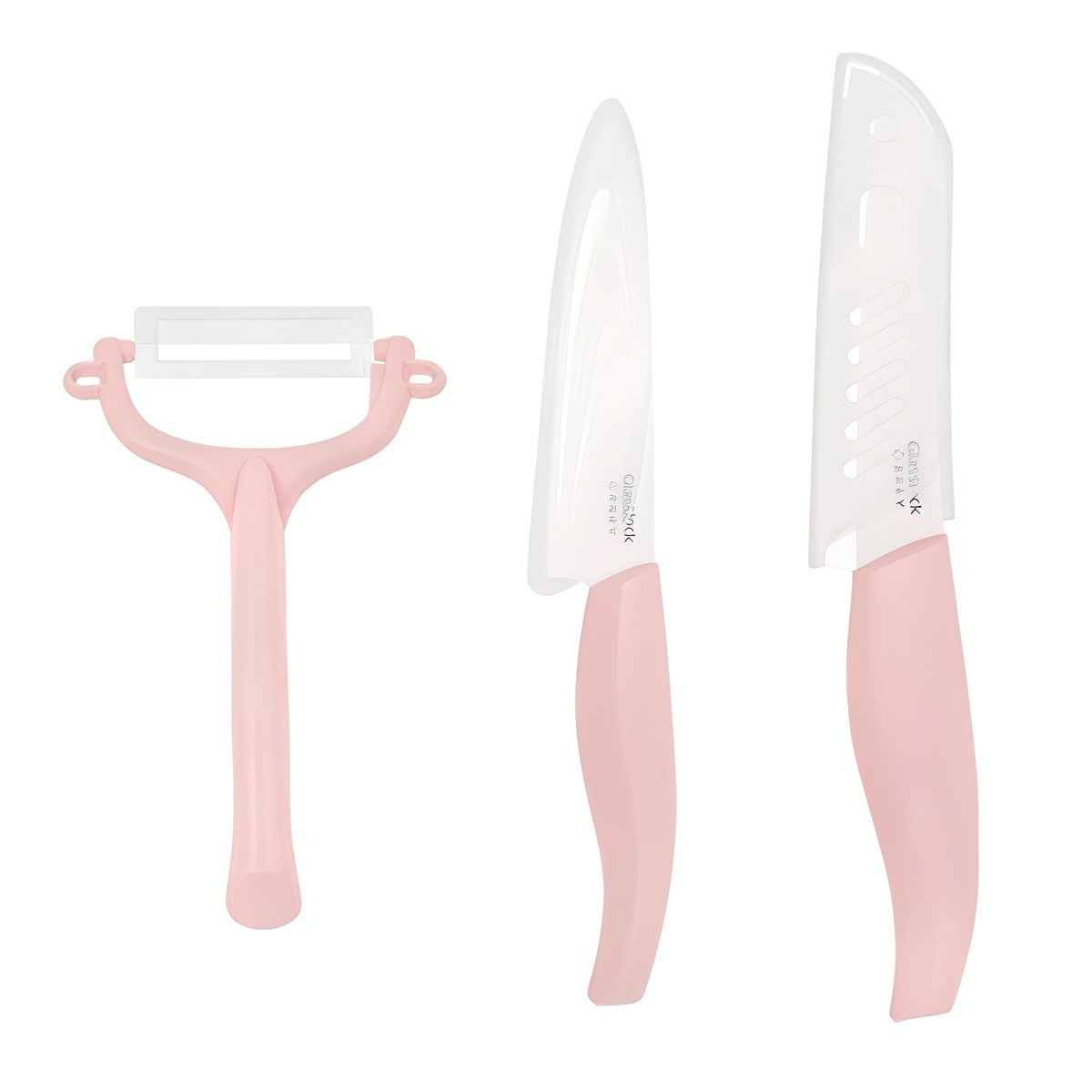 글라스락 베이비 이유식 세라믹 칼 3종 세트, 칼 2종 + 필러, 1세트, 핑크 - 19,900원