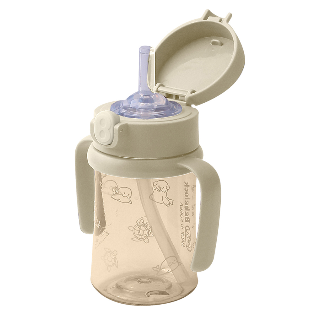 베베락 국내 제조 아이와 PPSU 원터치 빨대컵, 210ml, 1개, 크림 - 21,500원