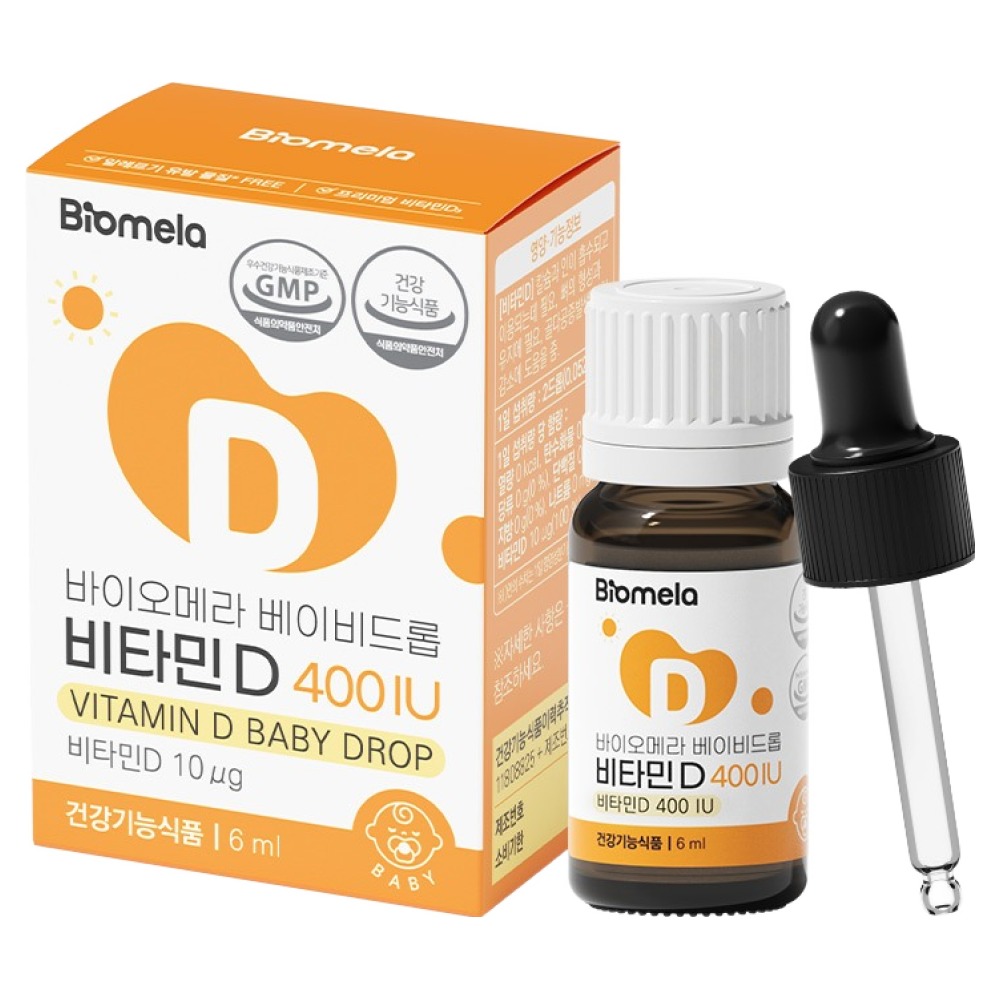 바이오메라 베이비드롭 비타민D 400IU, 6ml, 1개 - 18,900원