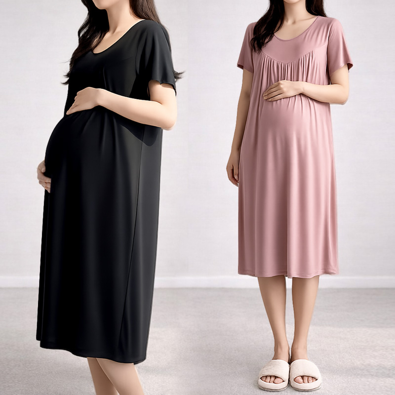 1+1 임산부 홈웨어 롱원피스 2장세트 - 25,900원