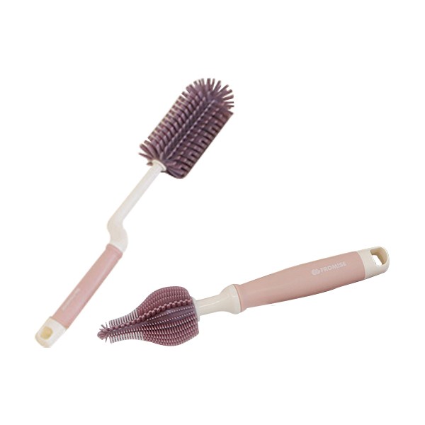 프로미스 프리미엄 실리콘 회전 젖병솔 + 젖꼭지솔 세트, 1세트, 프림로즈 - 9,400원